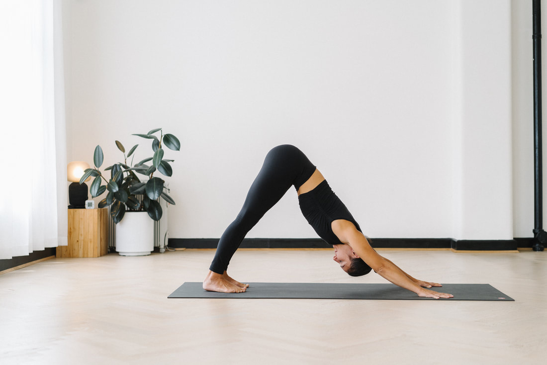 Alessia in downward facing dog